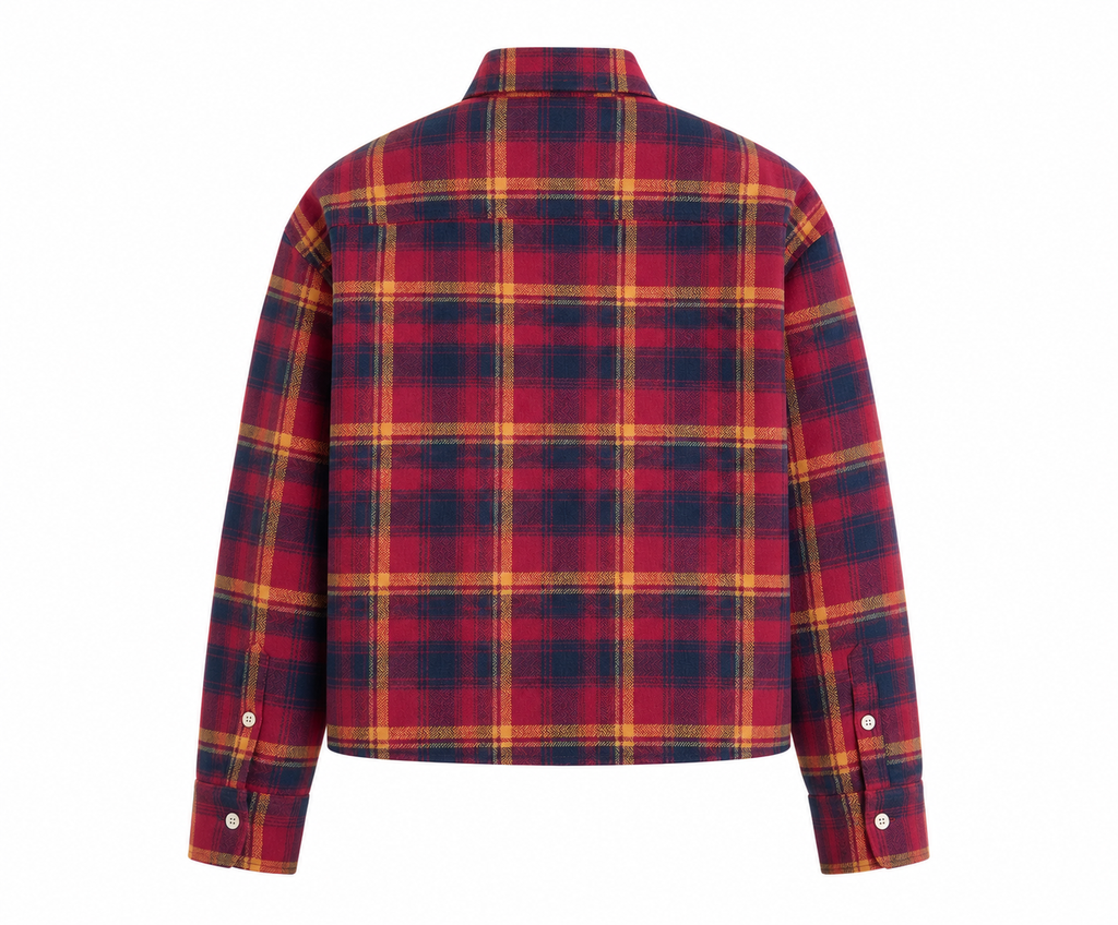 Croped-Checkered Premium Cotton Shirt[UNISEX]